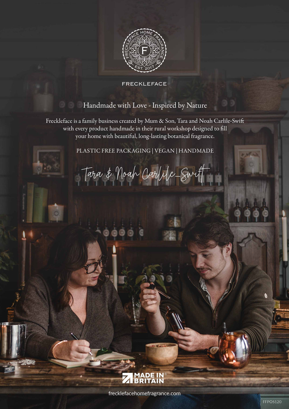 Freckleface 'About Us' A4 Tabletop POS